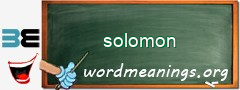 WordMeaning blackboard for solomon